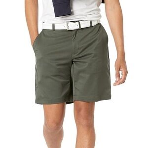 Amazon Essentials Men’s Classic Fit Stretch Golf Shorts Olive Green NWT
